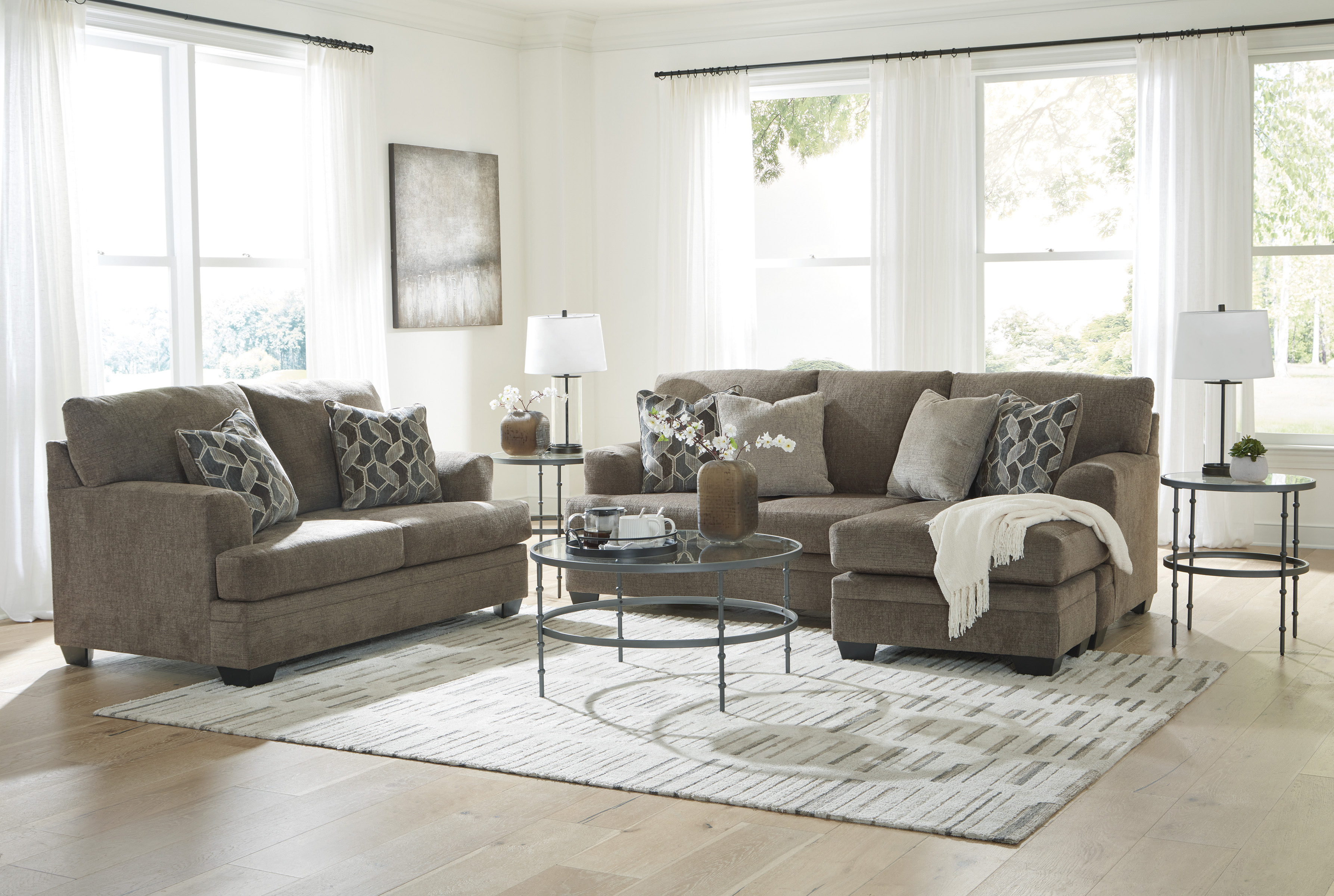 Sofa and loveseat set at Superior Rent To Own.